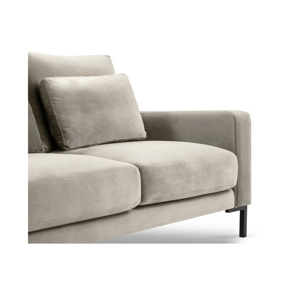 Bež žametna zofa Interieurs 86 Seine, 158 cm-image-1