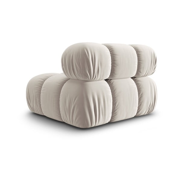 Bež žameten modul za sedežno garnituro (sredinski modul) Bellis – Micadoni -image-4