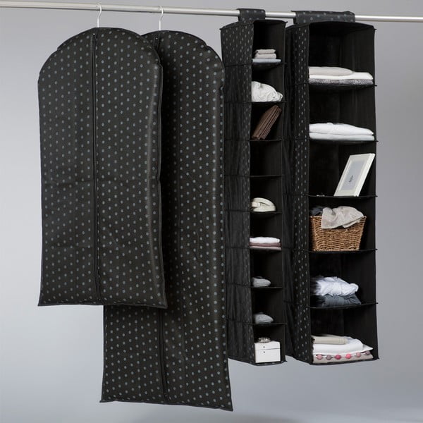 Črni viseči organizator z 9 predali Compactor Garment-image-1