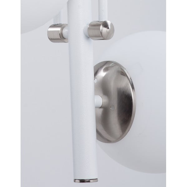 Bela/v srebrni barvi viseča svetilka s steklenim senčnikom ø 15 cm Libra – Squid Lighting-image-2