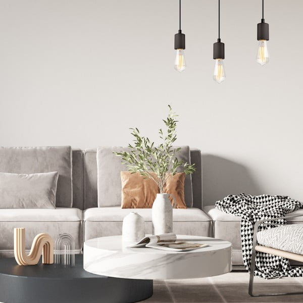 Črna viseča svetilka Leon – LAMKUR-image-1