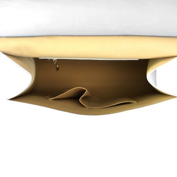Bela usnjena torbica Lampoo Galo-image-2