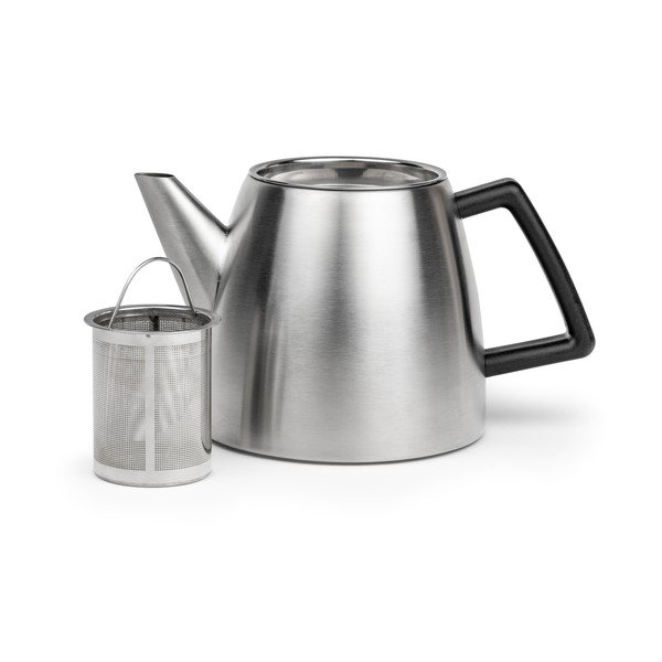 Čajnik iz nerjavečega jekla s cedilom v srebrni barvi 1,1 l Duet Odense – Bredemeijer-image-1