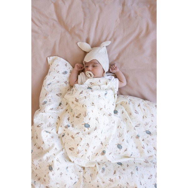 Svetlo rumena otroška posteljnina za otroško posteljico iz organskega bombaža 70x100 cm Sea Garden – Cam Cam Copenhagen-image-3