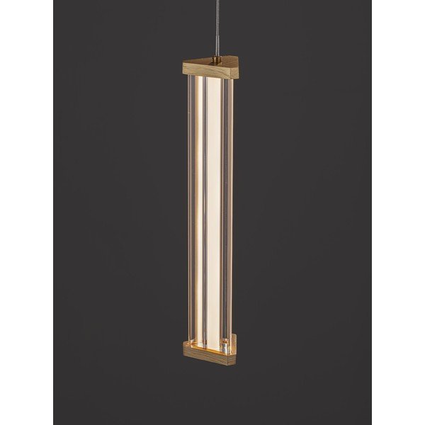 Kovinska LED zatemnitvena viseča svetilka v mat zlati barvi s senčilom iz akrilnega stekla ø 6 cm Pheme – Nova Luce-image-3