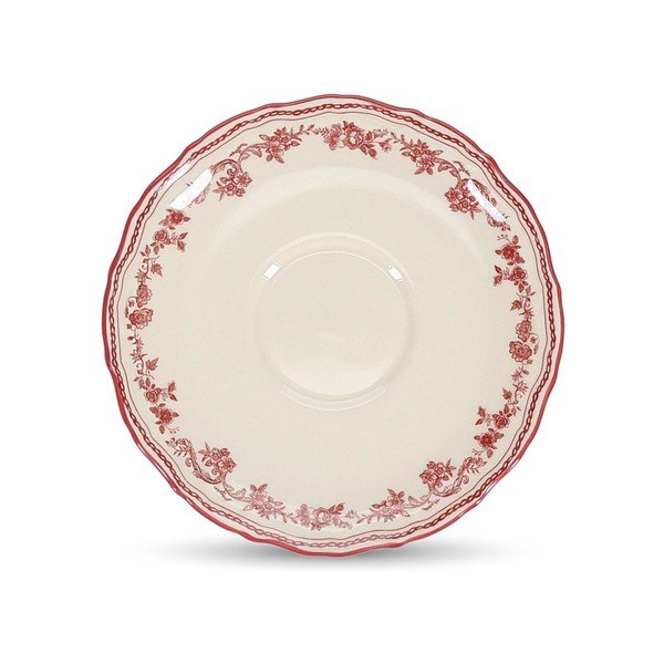 Bordo rdeč/slonokoščen čajni krožniček ø 15,5 cm Cyril – S|P Collection