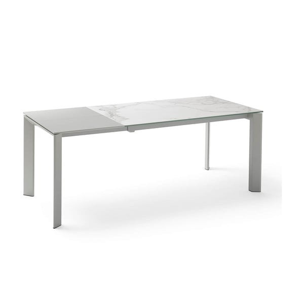 Siva zložljiva jedilna miza Lisa Blanco, dolžina 140/200 cm
