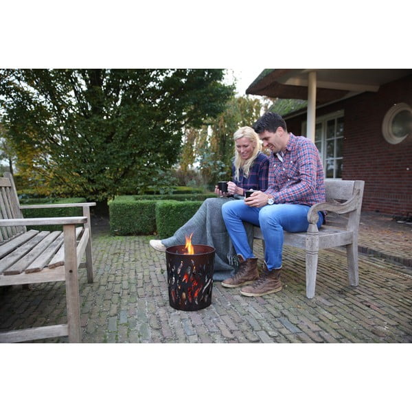 Kovinski kamin Esschert Design Ogenj, ⌀ 32 cm-image-1