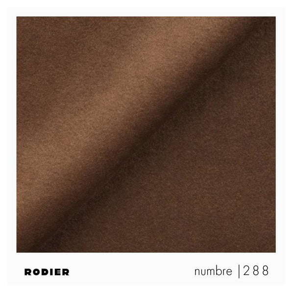 Rjava žametna raztegljiva kotna sedežna garnitura s prostorom za shranjevanje (levi kot/z ležalnikom) Rene – Rodier-image-4