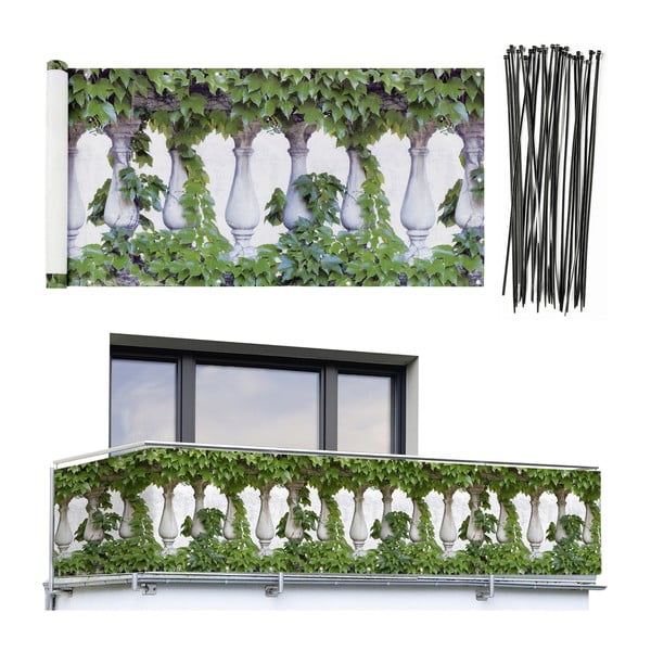 Zelen plastičen balkonski zastor 500x85 cm – Maximex-image-4