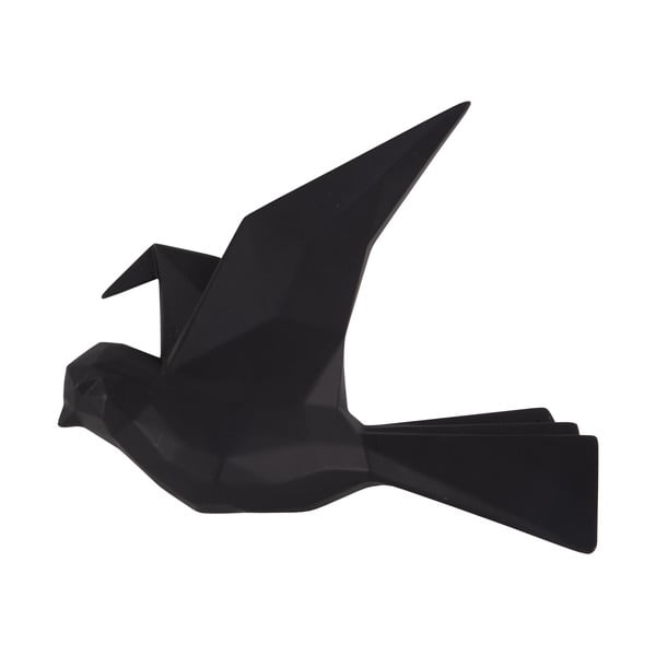 Črn stenski obešalnik v obliki ptice PT LIVING, širina 25 cm
