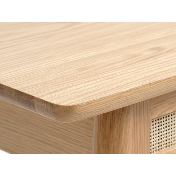 Stranska mizica z mizno ploščo v hrastovem dekorju 40x110 cm Barrali – Unique Furniture-image-4