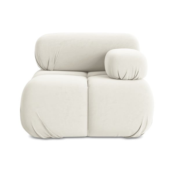 Bel žameten modul za sedežno garnituro (desni kot) Lokua – Makamii