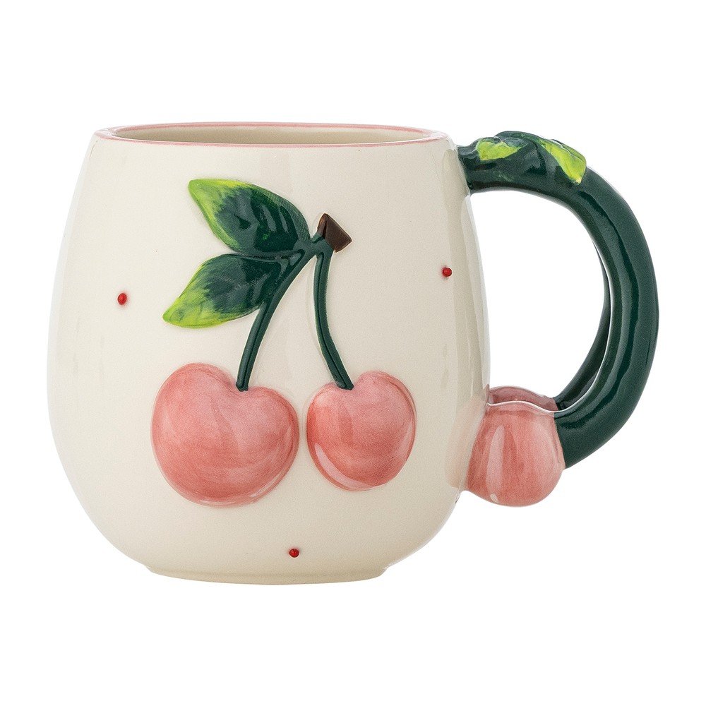 Kremno bela keramična skodelica 420 ml Berrie