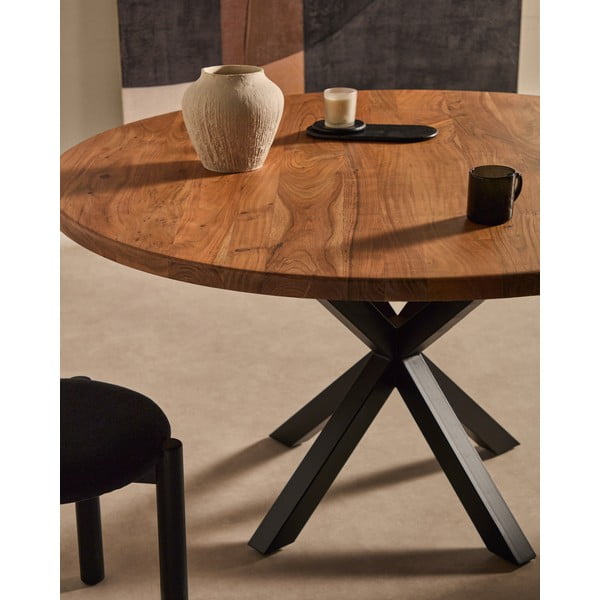 Jedilna miza z mizno ploščo iz akacije ø 150 cm Argo – Kave Home-image-2