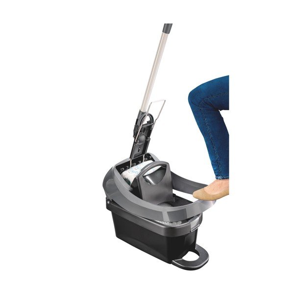 Vrtljivi mop z vedrom Profi XL Mobile Black – LEIFHEIT-image-1