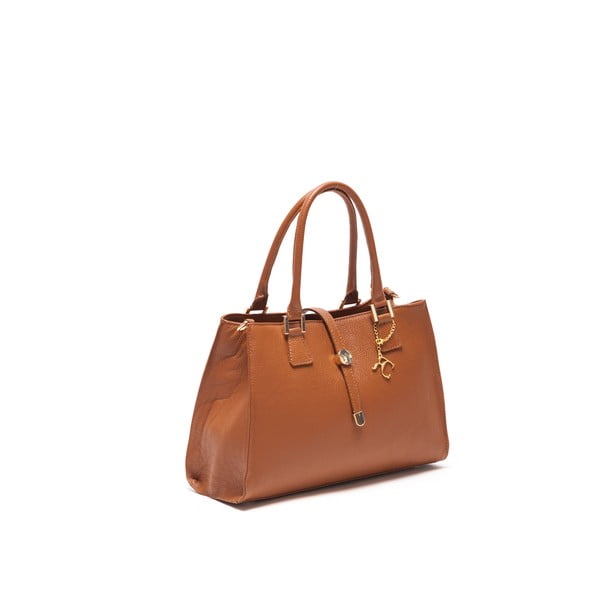Elegantna usnjena torbica 1078 Cognac-image-2