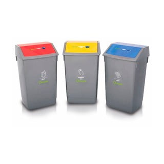 3 delni komplet košev za ločevanje odpadkov Addis Recycle, 60 l