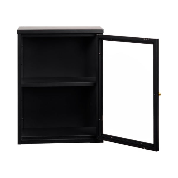 Črna kovinska stenska vitrina 45x60 cm Carmel – Unique Furniture-image-3