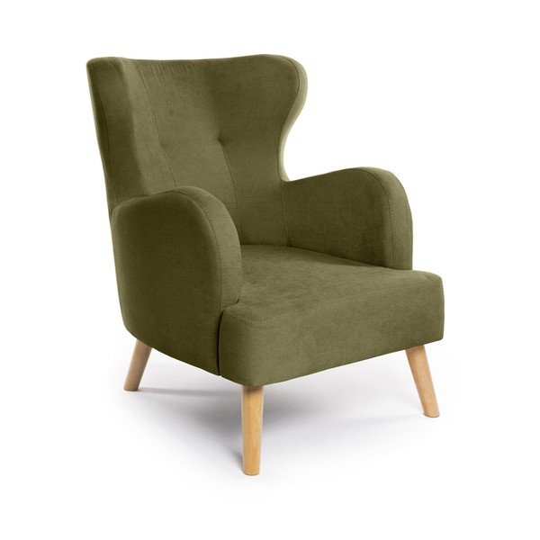 Zelen fotelj z naslonom Noemye – Bonami Selection