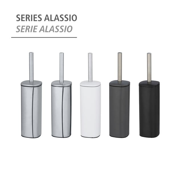 Ščetka za stranišče v srebrni barvi Wenko Alassio-image-4