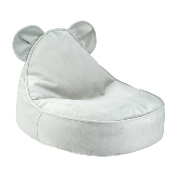 Mentolno zelena žametna otroška vreča za sedenje Bear – Wigiwama