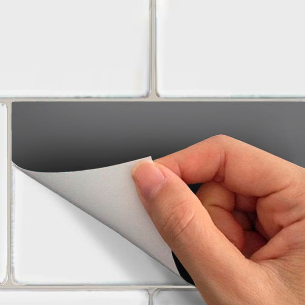 Komplet nalepk za ploščice 30 kosov 20x10 cm Subway Tiles Grey - Ambiance-image-3