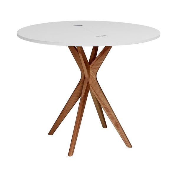 Okrogla raztegljiva jedilna miza 45x90 cm Jubi – Ragaba-image-2