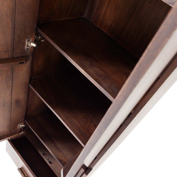 Omarica iz masivnega manga v temni naravni barvi 60x200x35 cm Liya – WOOOD-image-4