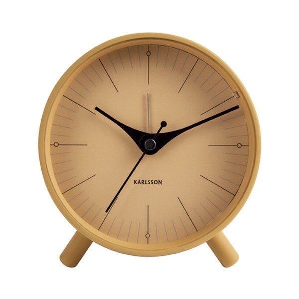 Gorčično rumena kovinska budilka Karlsson Index, ø 11 cm-image-2