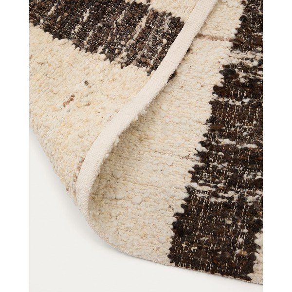 Kremno bela obojestranska volnena preproga 160x230 cm Hadin – Kave Home-image-4