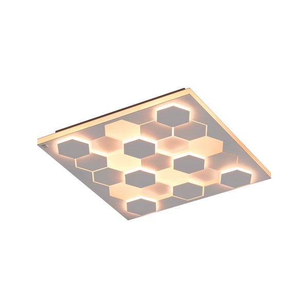 Bela LED stropna svetilka z glasovnim upravljanjem s pomočjo mobilne aplikacije s kovinskim senčilom 55x55 cm Cifavo – CINQUE-image-1