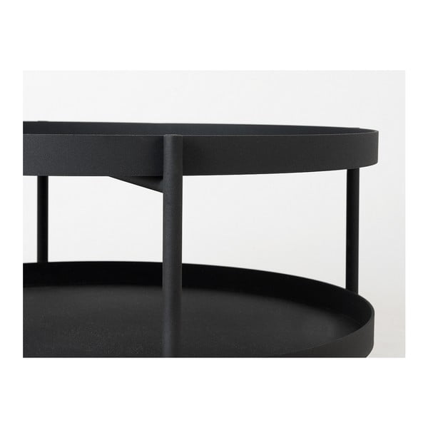 Črna kavna mizica CustomForm Hanna, ⌀ 60 cm-image-4