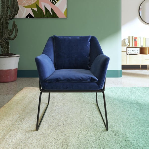 Moder žameten fotelj Avery – Støraa-image-2