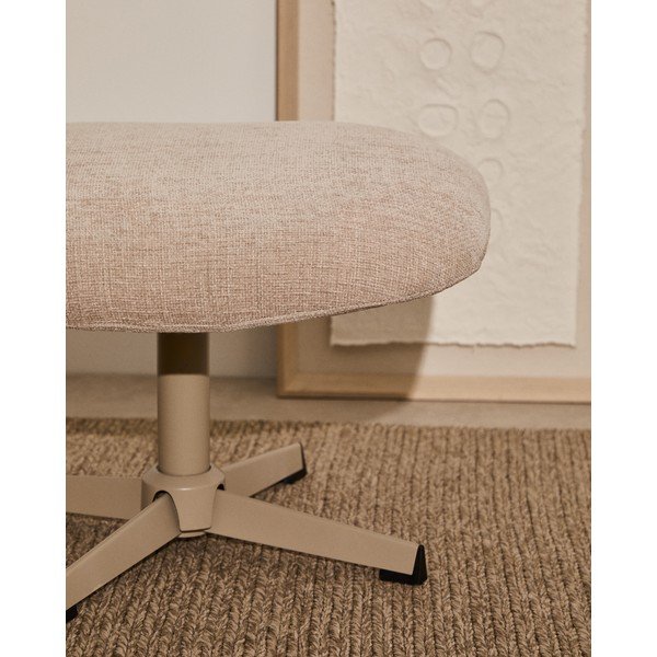 Bež tabure iz šenilje Teryl – Kave Home-image-4