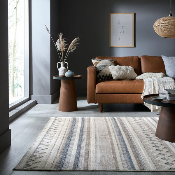Sivo-bež pralna preproga 116x170 cm Everette – Flair Rugs-image-1