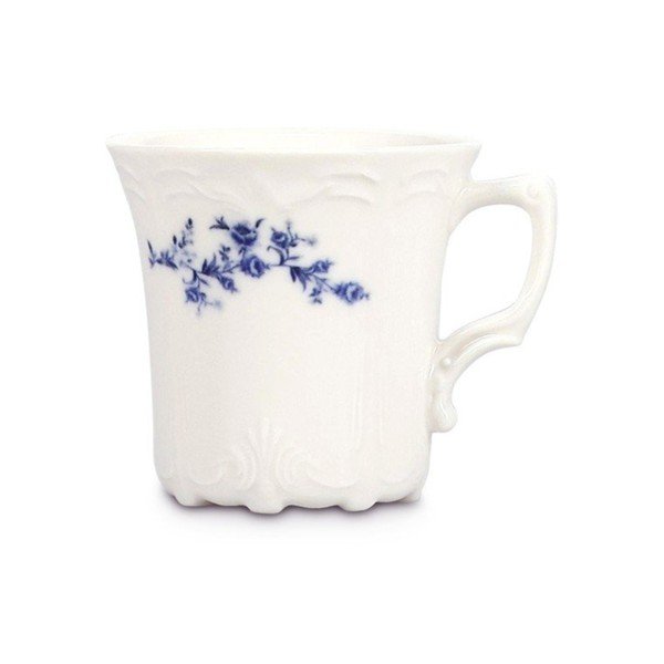 Bela/modra porcelanasta skodelica za kapučino 200 ml Retro – BonBistro
