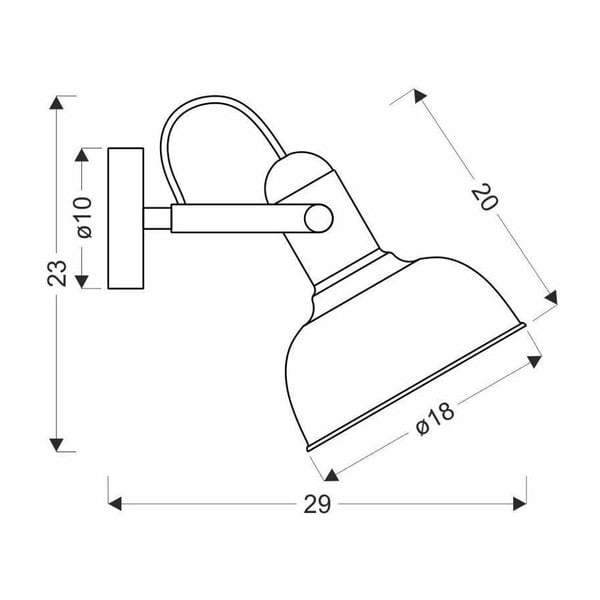 Črna kovinska stenska svetilka Reno - Candellux Lighting-image-2