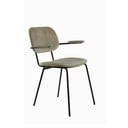 Bež žametni jedilni stol Emma - Light & Living