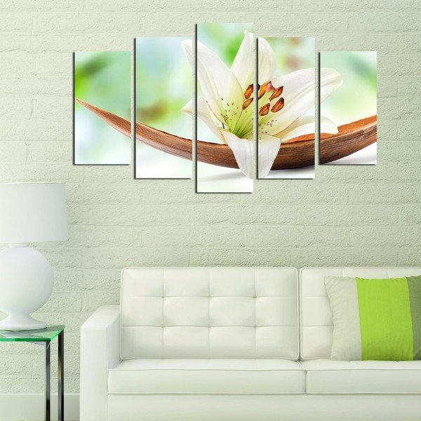 Večdelna stenska slika Green Lily-image-1