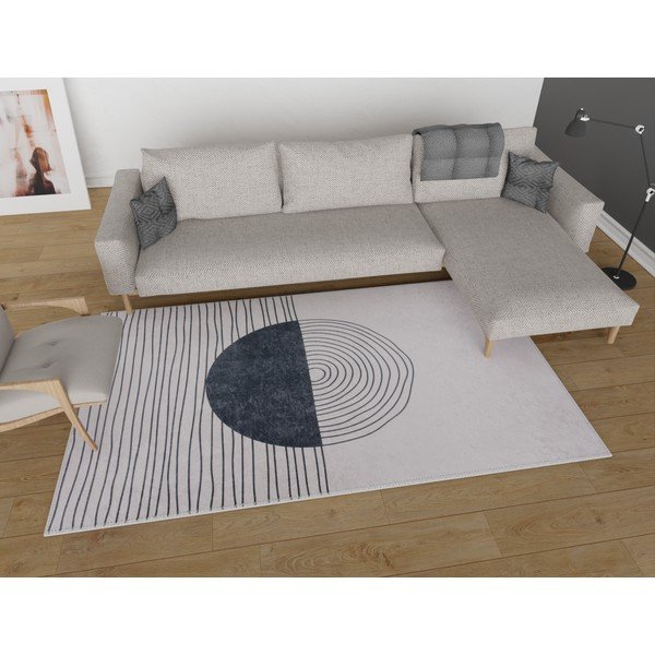 Kremno bel pralen tekač 80x200 cm – Vitaus-image-1