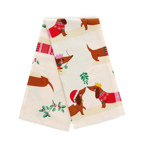 Bombažna kuhinjska krpa 70x50 cm Festive Sausage Dog – Rex London-image-2