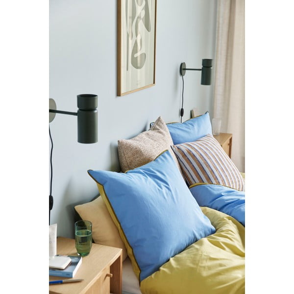 Modro-rumena bombažna posteljnina Hübsch Line, 140 x 200 cm-image-3