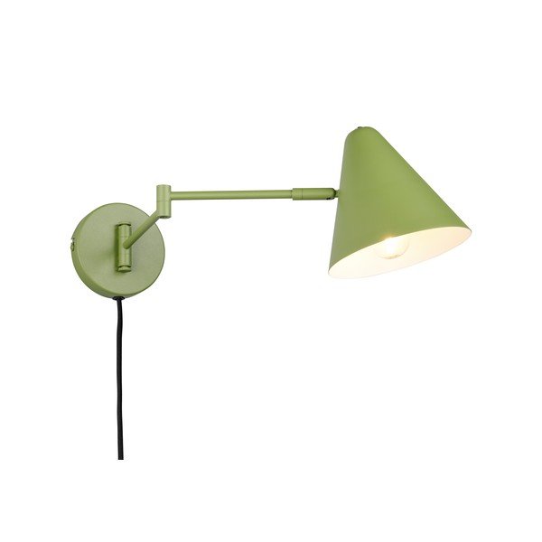 Zelena stenska svetilka z upogljivo konstrukcijo z vtikačem ø 15 cm Cosima – Trio-image-2