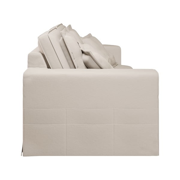 Kremno bela sedežna garnitura 196 cm Nora – Ropez-image-4