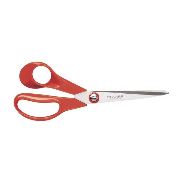 Rdeče levosučne škarje Fiskars, dolžina rezila 21 cm