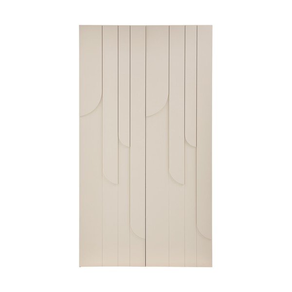 Svetlo siva garderobna omara iz masivnega bora 110x200x57 cm Rain – WOOOD-image-2