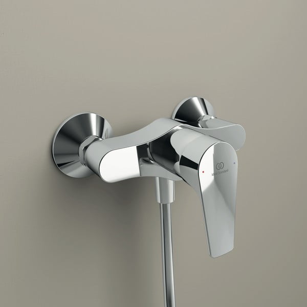 Stenska armatura za tuš v sijajno srebrni barvi Cerafine D – Ideal Standard-image-2