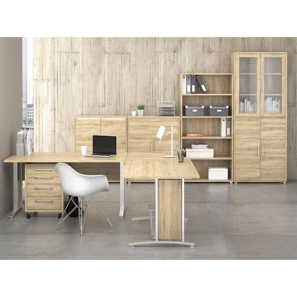 Modularna knjižna omara iz naravnega hrasta 89x222 cm Prima - Tvilum-image-1