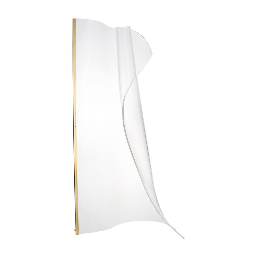 Aluminijasta LED stoječa svetilka v zlati barvi s senčilom iz akrilnega stekla (višina 105 cm) Siderno
